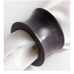 Elegant Black Wooden Napkin Ring